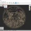 Program do haftu DRAWings XII PRO – interfejs z podglądem projektu w kształcie głowy tygrysa.