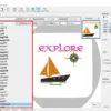 Program do haftu DRAWings XII PRO – lista projektów i okno edycji napisu.