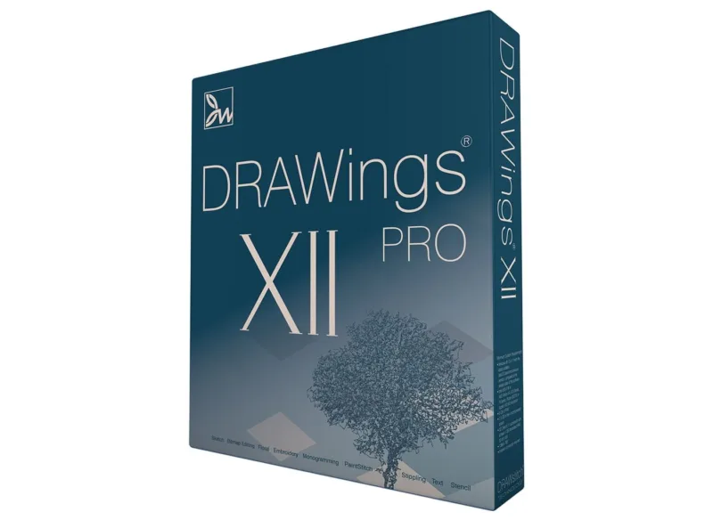 Opakowanie programu do haftu DRAWings XII PRO.