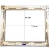 Rama aluminiowa Happy Japan HCDU37A3 do hafciarki – rama z liniami wymiarowymi 52 × 40 cm.