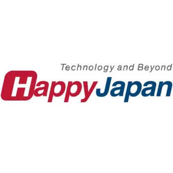 Logo Happy Japan na białym tle.