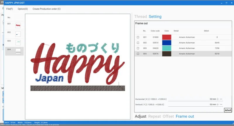 Program Happy PMS – podgląd projektu z logo Happy Japan.